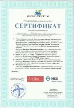 Сертификат сотрудника Суркова Т.Г.